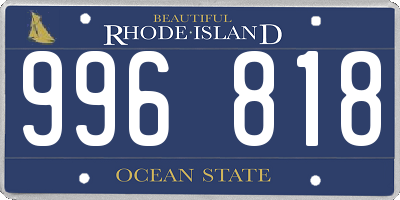 RI license plate 996818