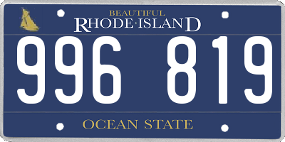 RI license plate 996819