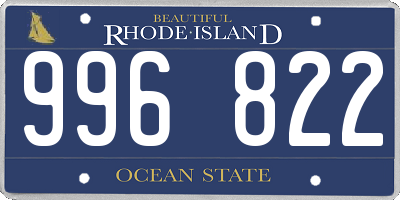 RI license plate 996822