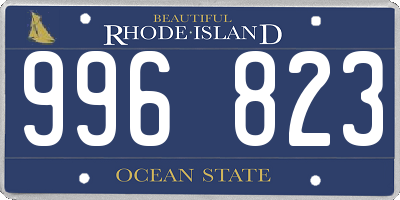 RI license plate 996823