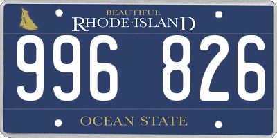 RI license plate 996826