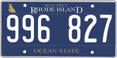 RI license plate 996827