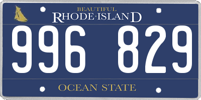 RI license plate 996829