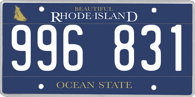 RI license plate 996831