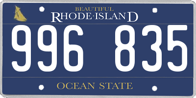 RI license plate 996835