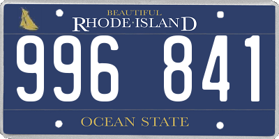 RI license plate 996841