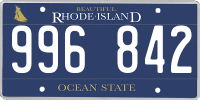 RI license plate 996842