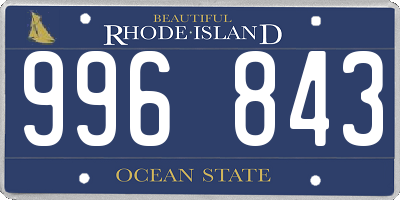 RI license plate 996843