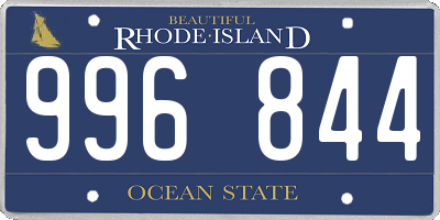 RI license plate 996844