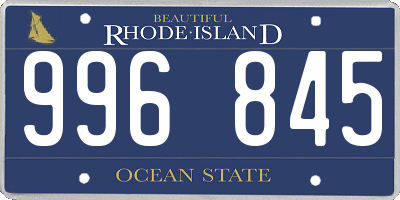 RI license plate 996845