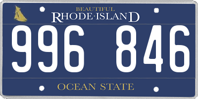 RI license plate 996846