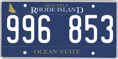 RI license plate 996853