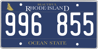 RI license plate 996855