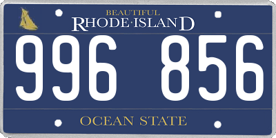 RI license plate 996856