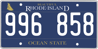 RI license plate 996858