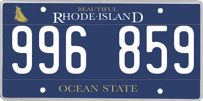 RI license plate 996859