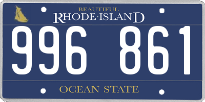 RI license plate 996861