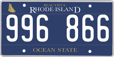 RI license plate 996866