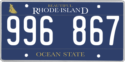 RI license plate 996867