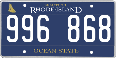 RI license plate 996868