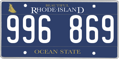 RI license plate 996869