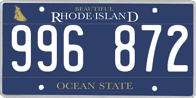 RI license plate 996872
