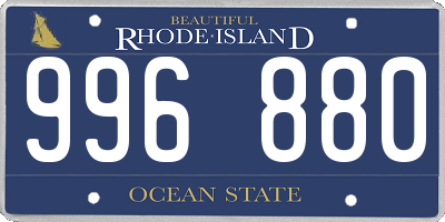 RI license plate 996880