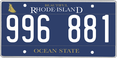 RI license plate 996881