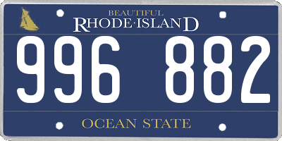 RI license plate 996882