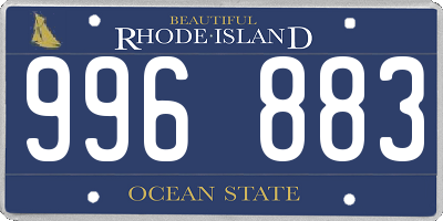 RI license plate 996883