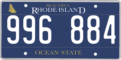 RI license plate 996884