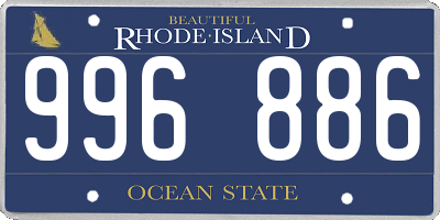 RI license plate 996886