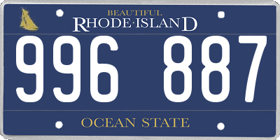 RI license plate 996887