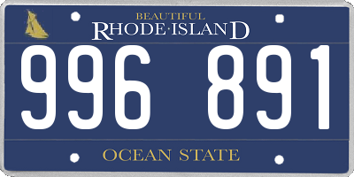 RI license plate 996891