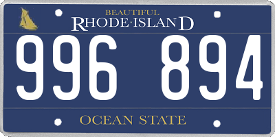 RI license plate 996894