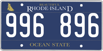 RI license plate 996896