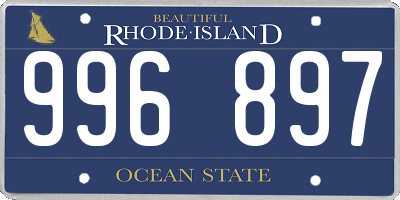 RI license plate 996897