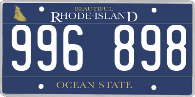 RI license plate 996898