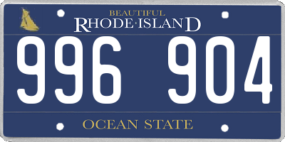 RI license plate 996904