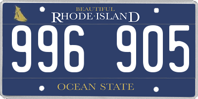 RI license plate 996905