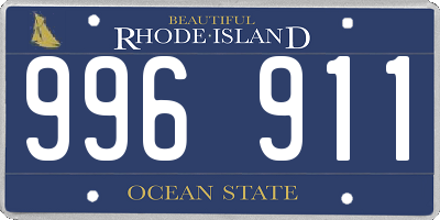 RI license plate 996911