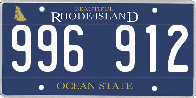 RI license plate 996912