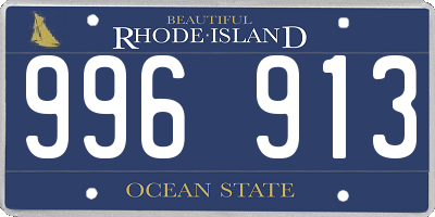 RI license plate 996913