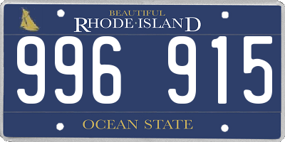 RI license plate 996915