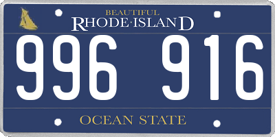 RI license plate 996916