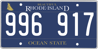 RI license plate 996917