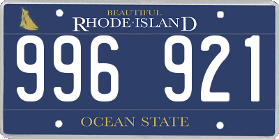 RI license plate 996921