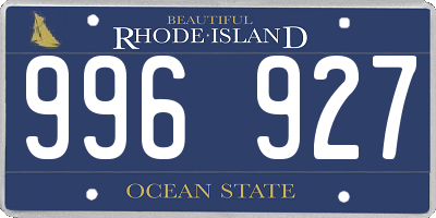 RI license plate 996927