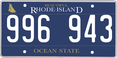 RI license plate 996943