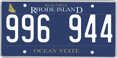 RI license plate 996944